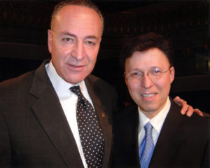 US Senate Minority Leader Chuck Schumer and Derek Bryson Park