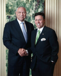 Former US Secretary of State, General Colin Powell and Derek Bryson Park