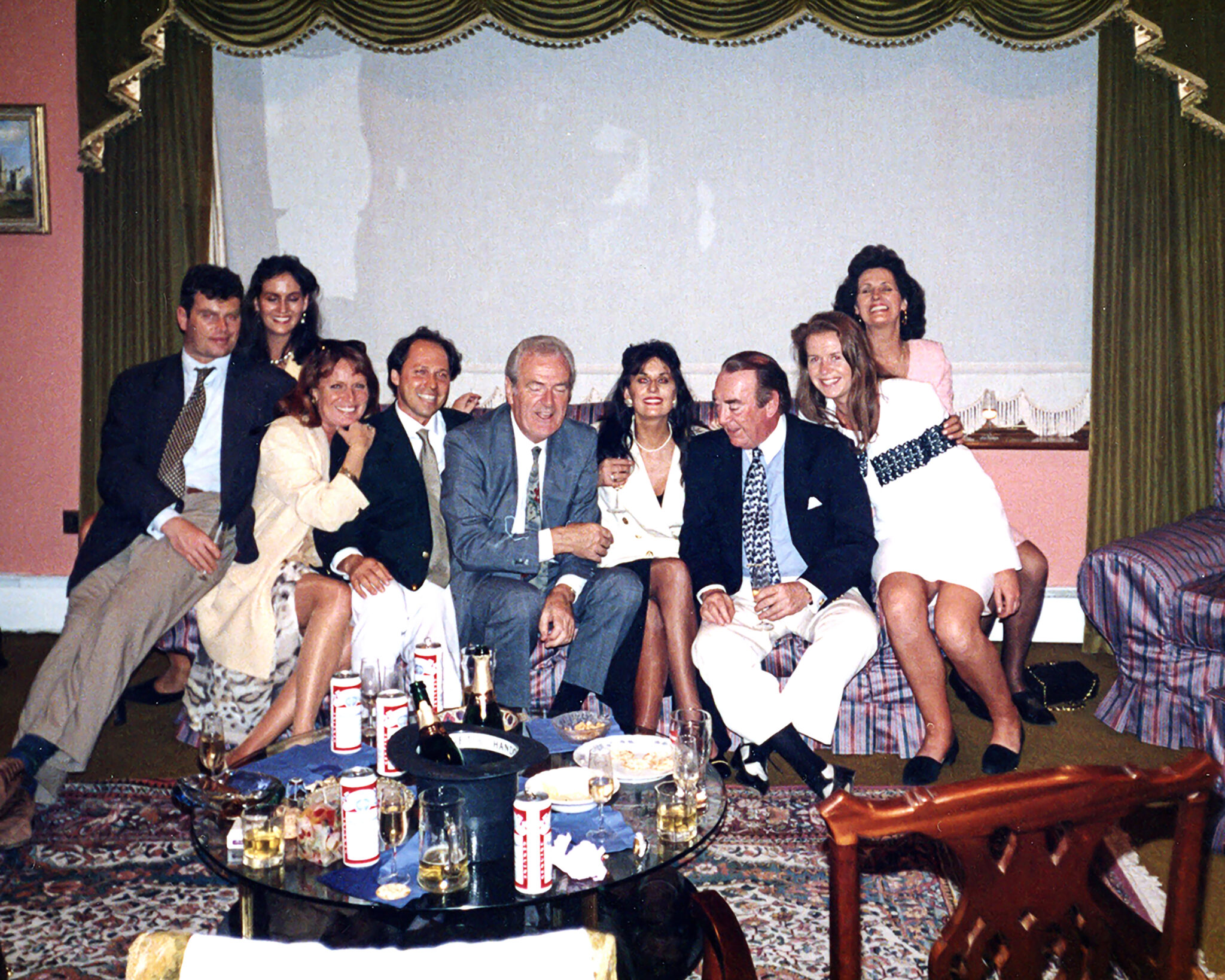 Miss Ireland, Michelle Rocca with Derek Bryson Park and New York Governor Hugh L. Carey at the Rocca family home, Dublin, Ireland.
