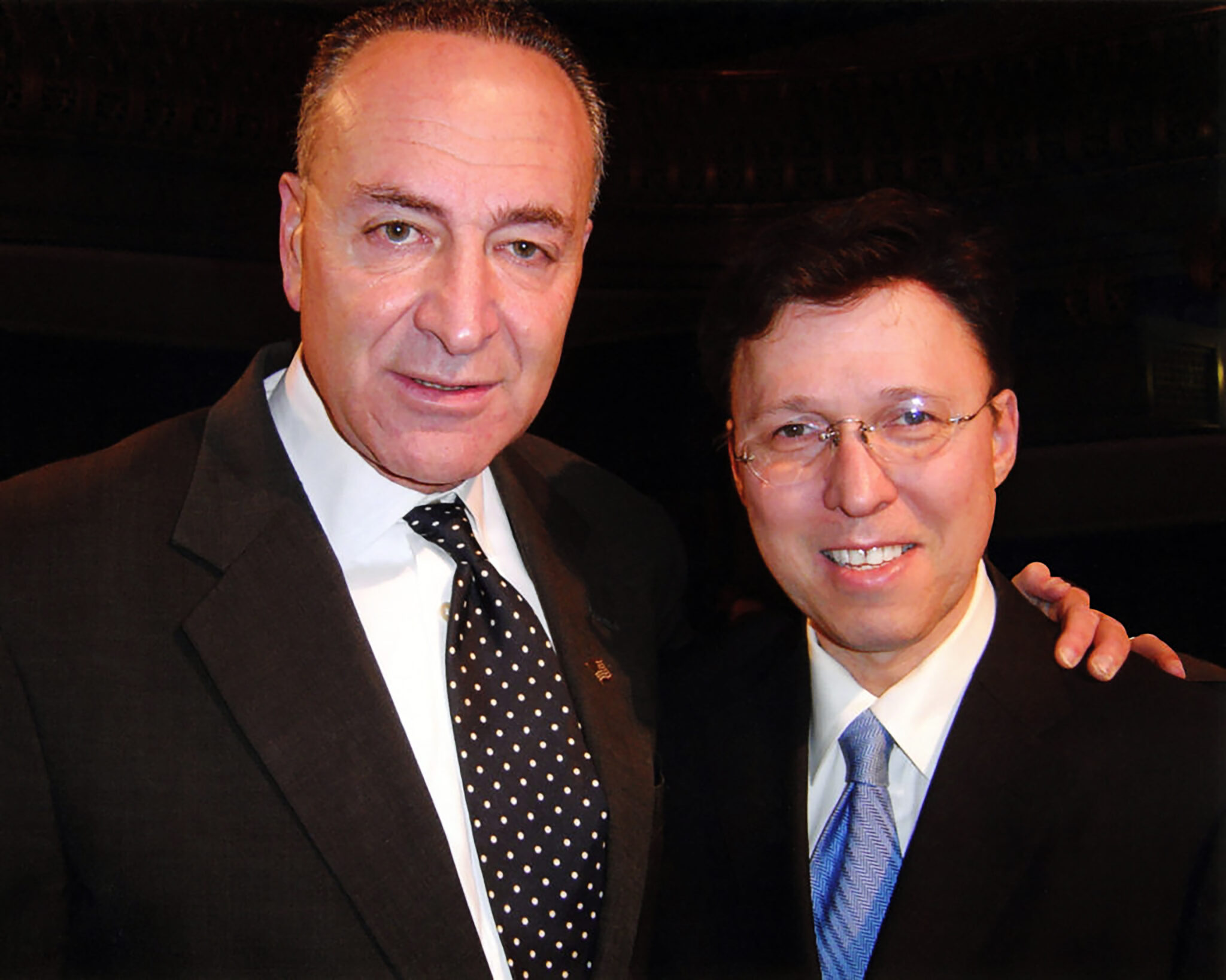 US Senate Majority Leader Chuck Schumer and Derek Bryson Park