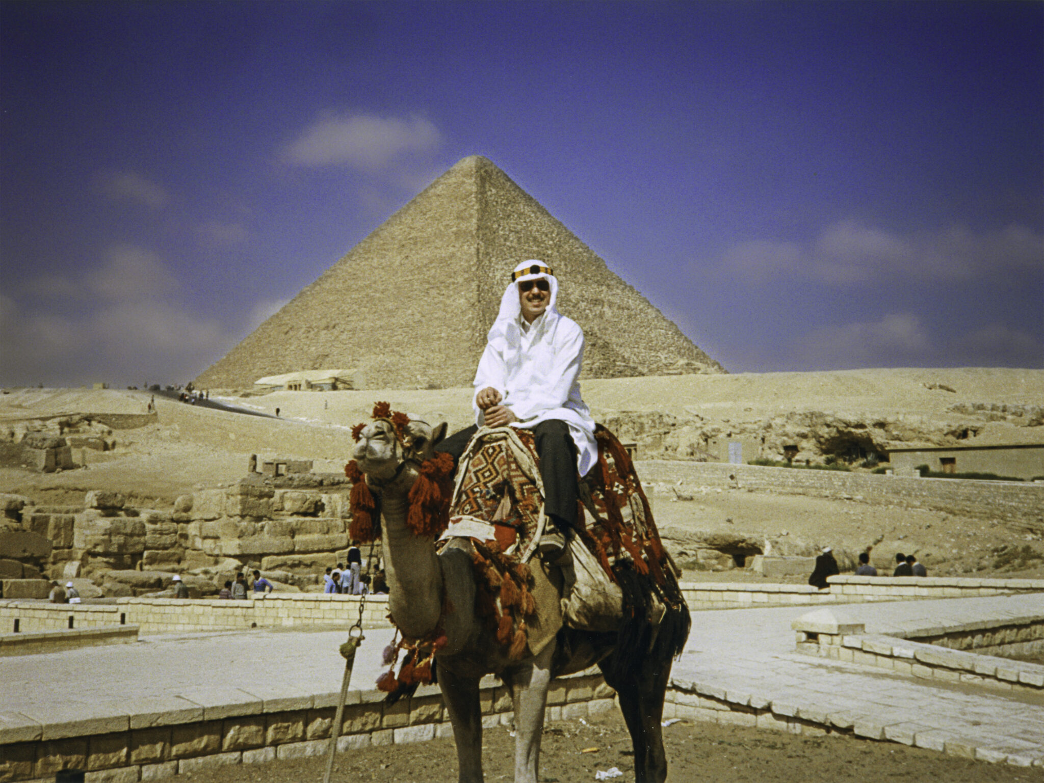 Derek Bryson Park and traveling companion “Ibil”, The Great Pyramid of Giza, Cairo, Egypt