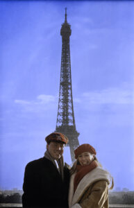 Derek Bryson Park and friend at the Eiffel Tower, Paris, France