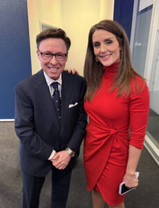 Derek Bryson Park and CNBC Nasdaq Reporter, Kristina Partsinevelos 