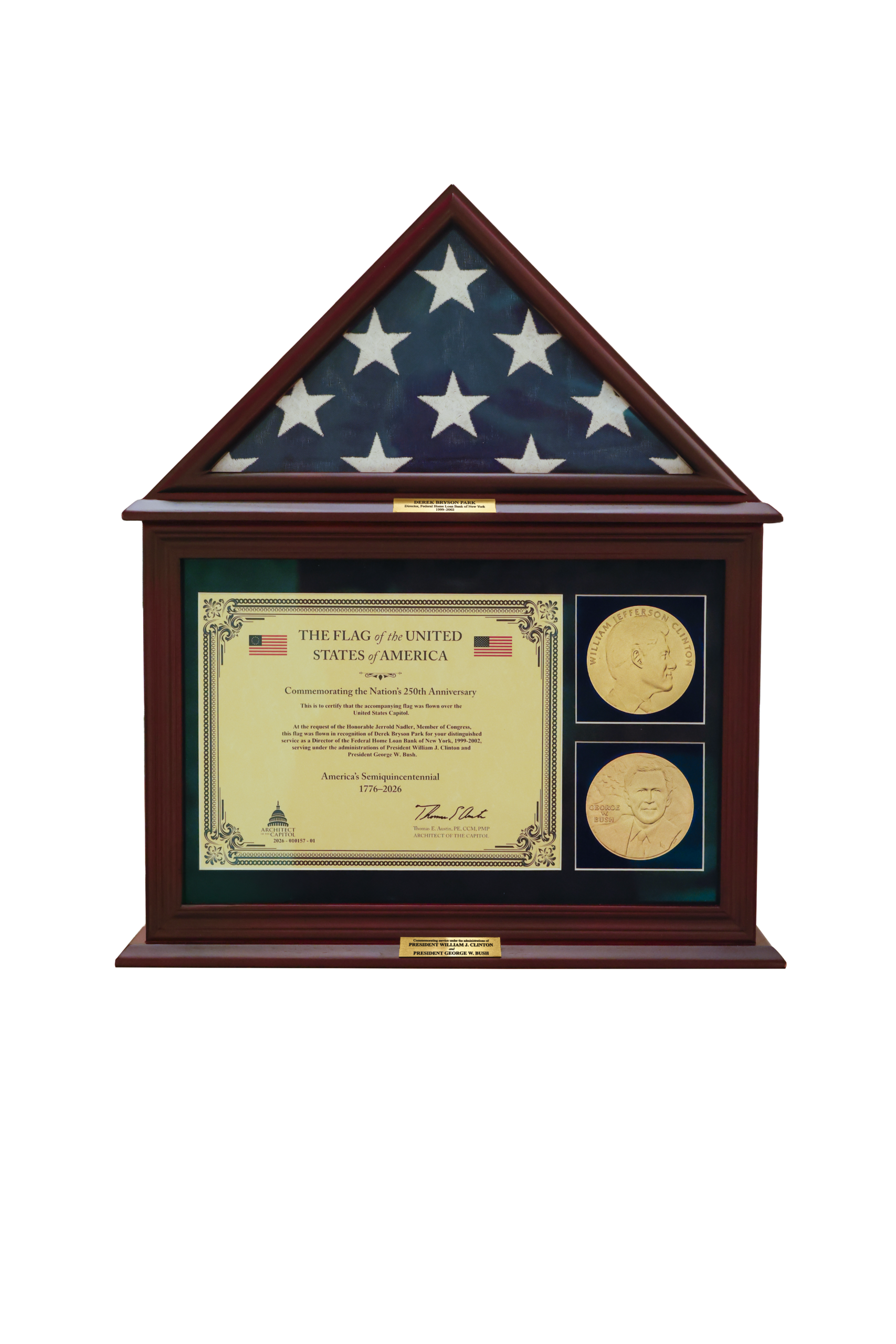 Derek Bryson Park commemorative shadowbox