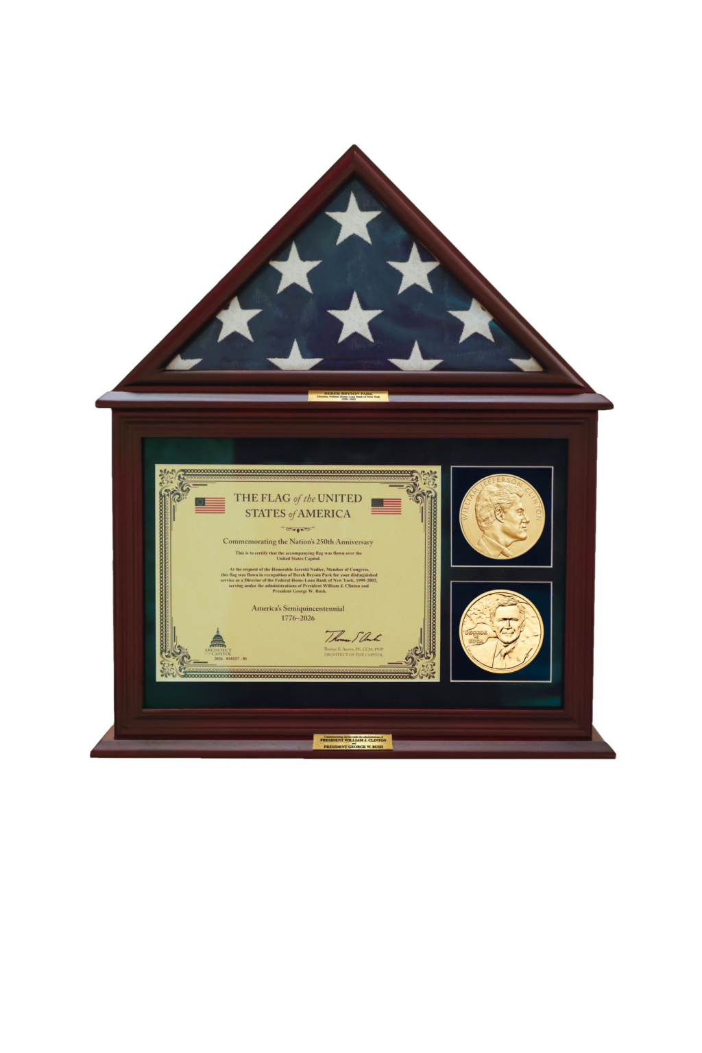 Derek Bryson Park commemorative shadowbox