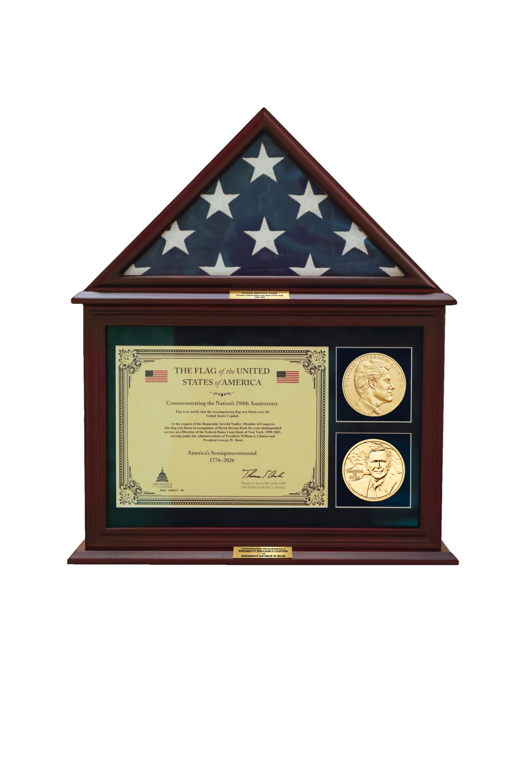 Derek Bryson Park commemorative shadowbox