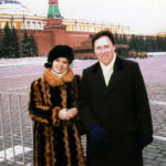 Derek Bryson Park and an official acquaintance, Red Square, the Kremlin, Moscow, Russia